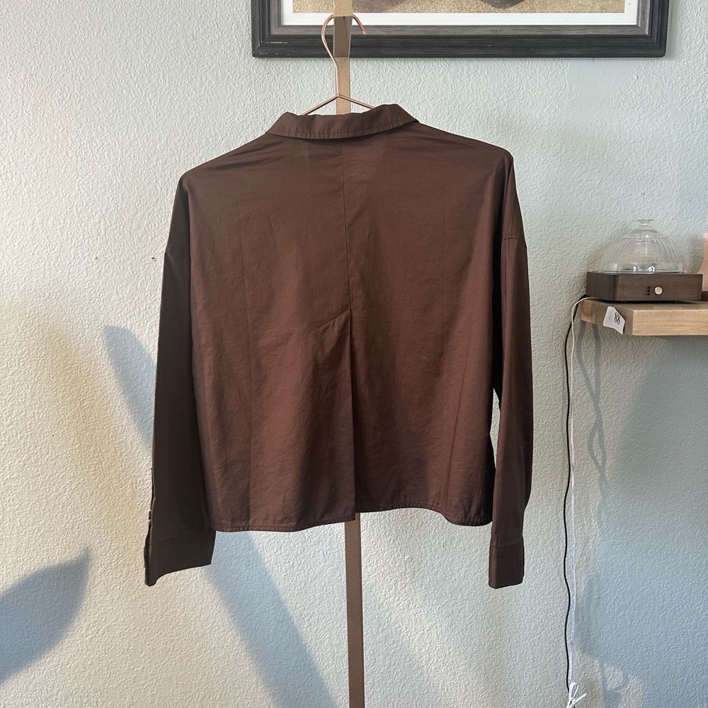 Everlane | Chestnut Brown Boxy PJ Top - Picture 6 of 10